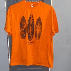 Coramel Orange Surfboard Graphic Tee